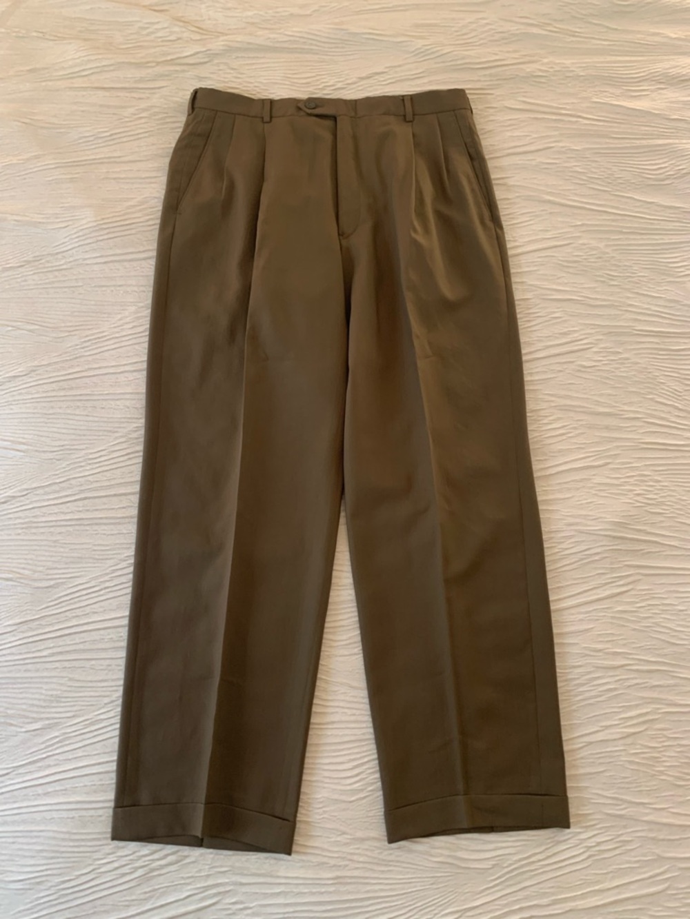 Vintage Hart Schaffner Marx Double Pleated Super 100s Lightweight Wool trousers